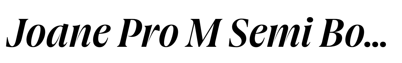 Joane Pro M Semi Bold Italic